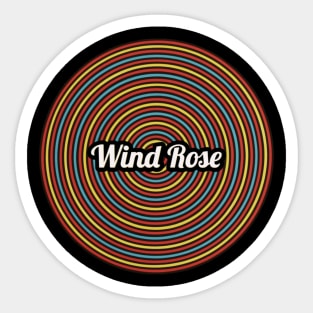 Wind Rose / Vintage Circle Style Sticker